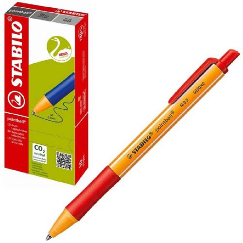 PENNE A SFERA POINTBALL STABILO ROSSE 6030/40